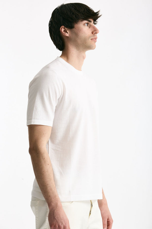 T shirt in cotone bianco men Kangra