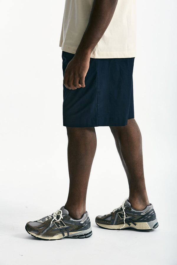 Bermuda in cotone stretch blu men Laneus