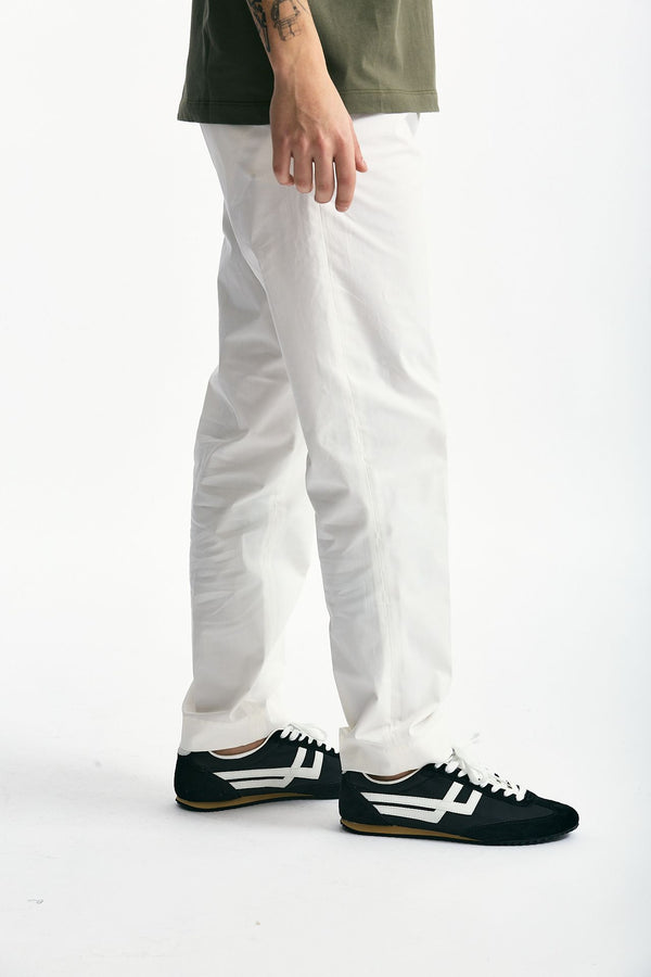 Pantalone GIOVE in cotone stretch bianco men Nine in the morning