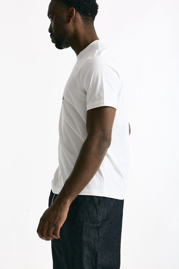 T-shirt in cotone bianco stampa fiore men Paul smith