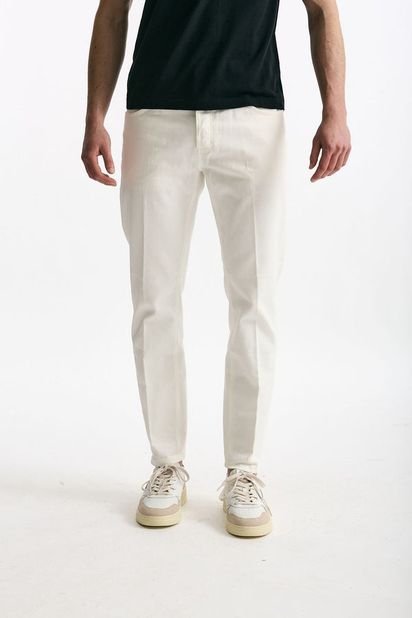 Jeans REGGAE bianco in cotone stretch men Pt torino