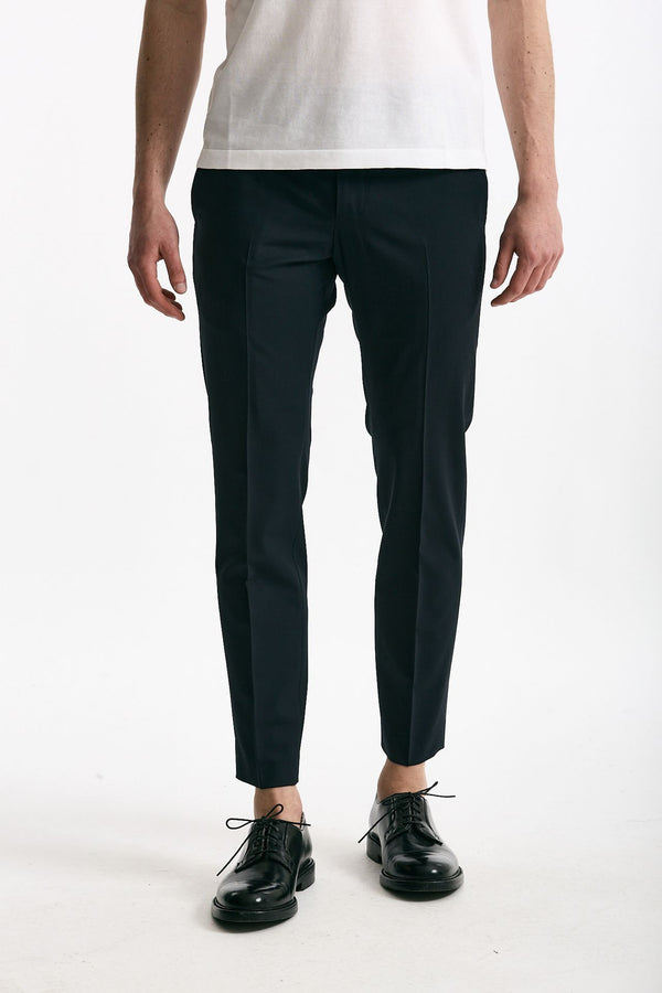 Pantalone EDGE- DIECI in lana stretch blu men Pt torino
