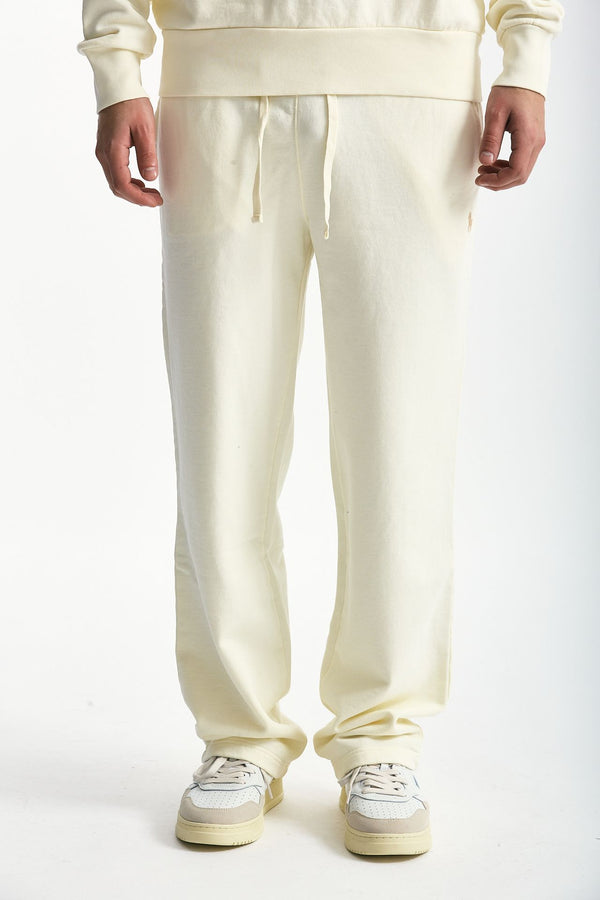 Pantalone in cotone lavato panna men Polo ralph lauren