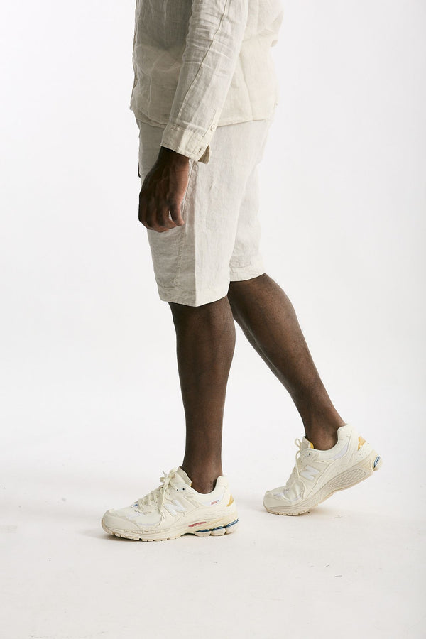 Bermuda in lino beige men Transit uomo