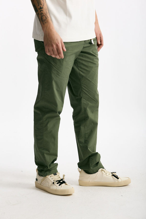 Pantalone in cotone stretch verde men White sand