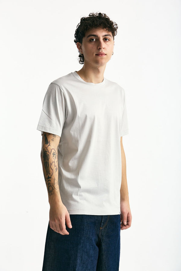 T-shirt in cotone e modale grigio men Woc