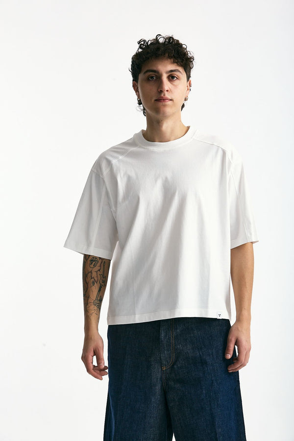 T-shirt in cotone bianco men Woc