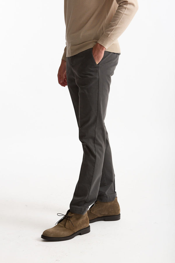 Pantalone STYLE- MASTER in cotone stretch lavato tortora men Pt torino