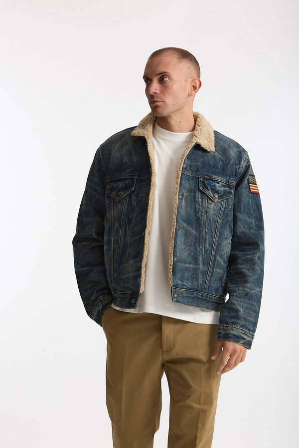 Giubbino orsetto in denim lavato men Polo ralph lauren
