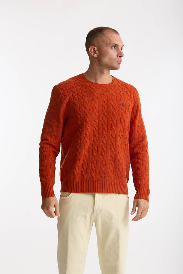 Maglia in lana e cashmere arancio men Polo ralph lauren