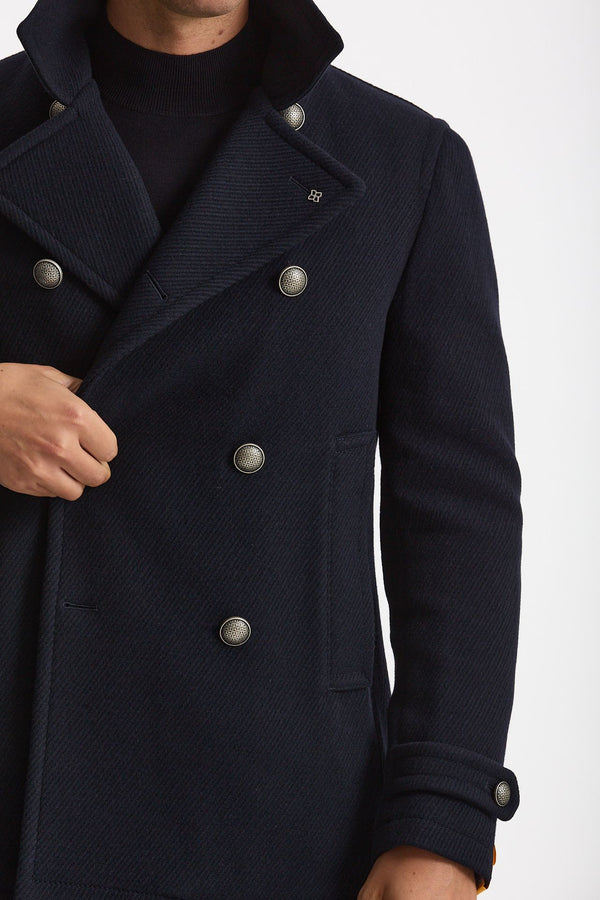 Peacoat in lana blu men Tagliatore