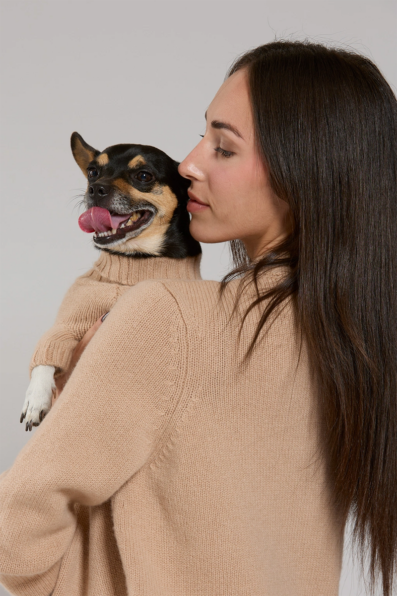 Maglia in lana e cachemire cammello women Twinies - 7