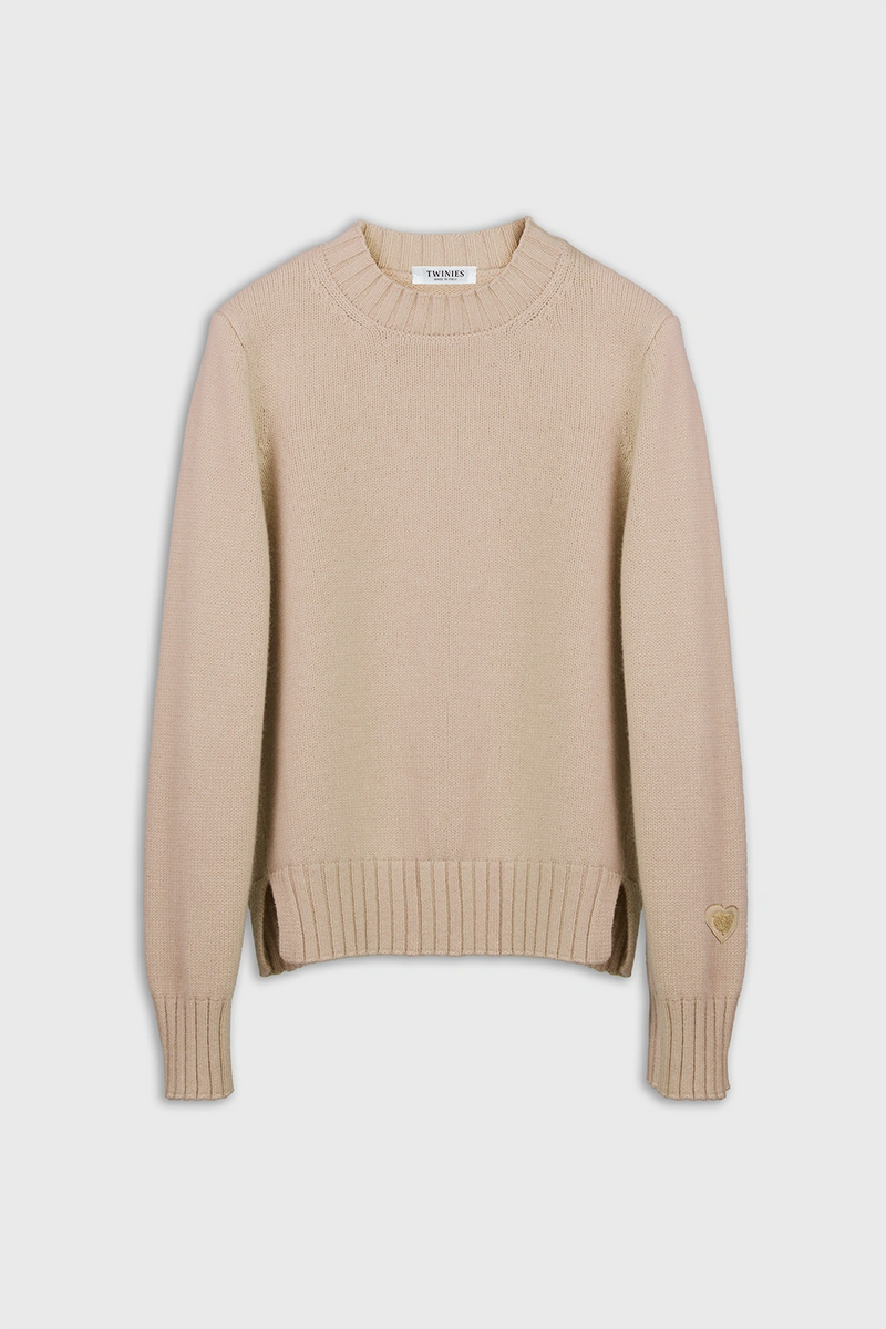 Maglia in lana e cachemire cammello women Twinies - 6