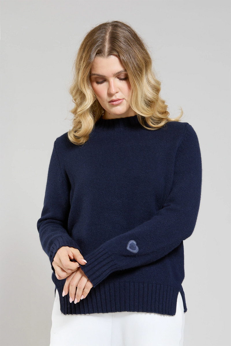 Maglia in lana e cachemire blu women Twinies - 1