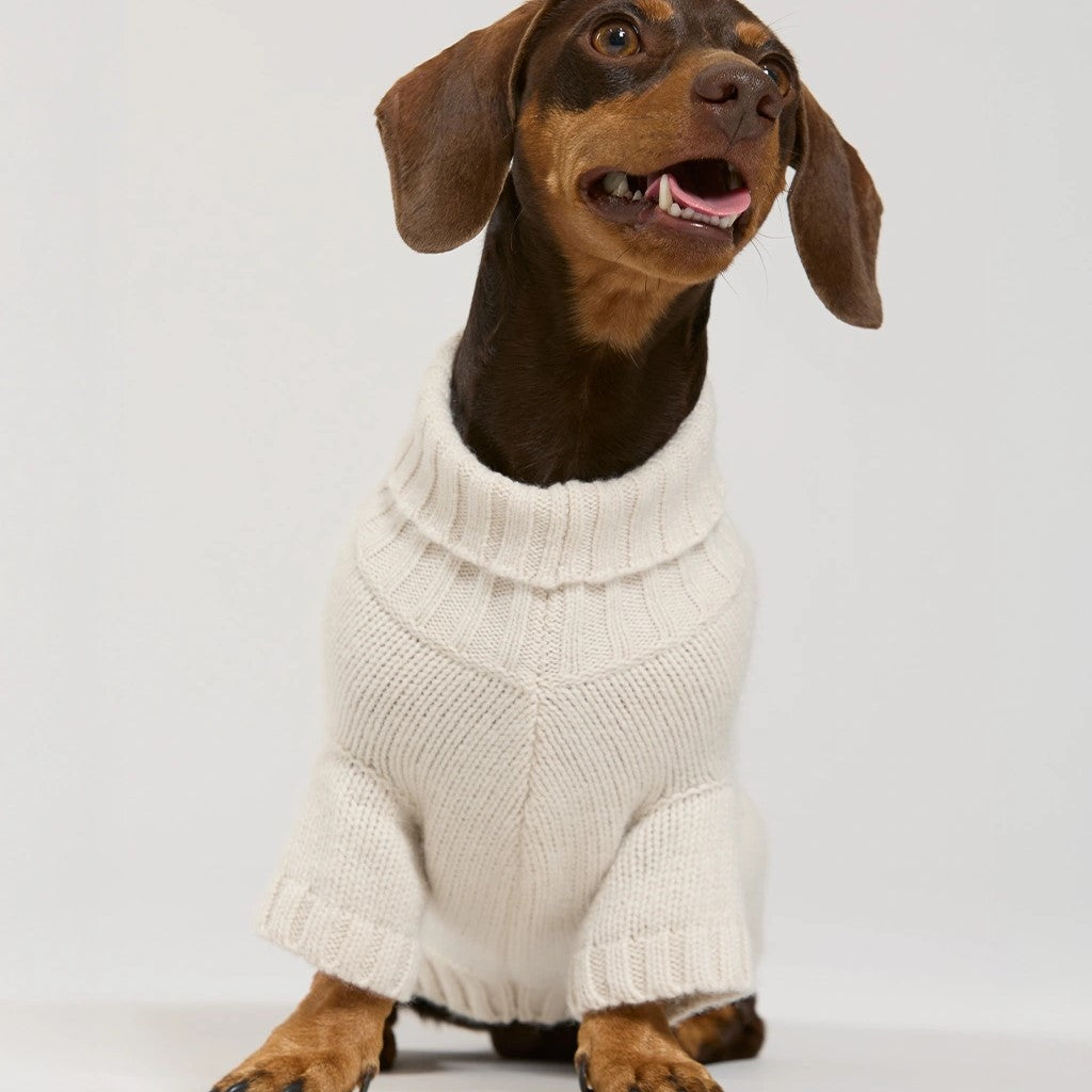 Maglia in lana e cachemire panna women Twinies - 7