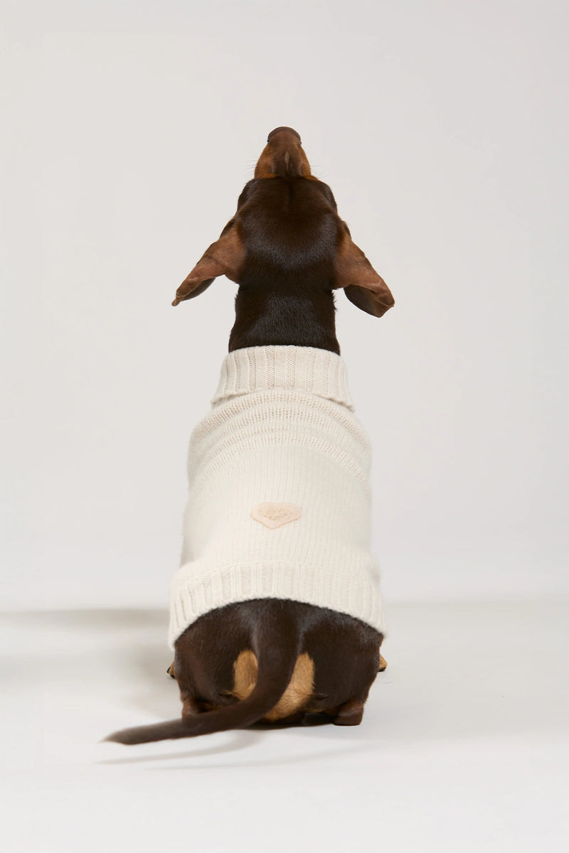 Maglia in lana e cachemire panna women Twinies - 4