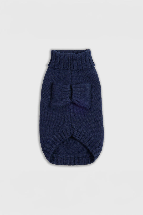 Maglia doggy in lana e cachemire blu women Twinies