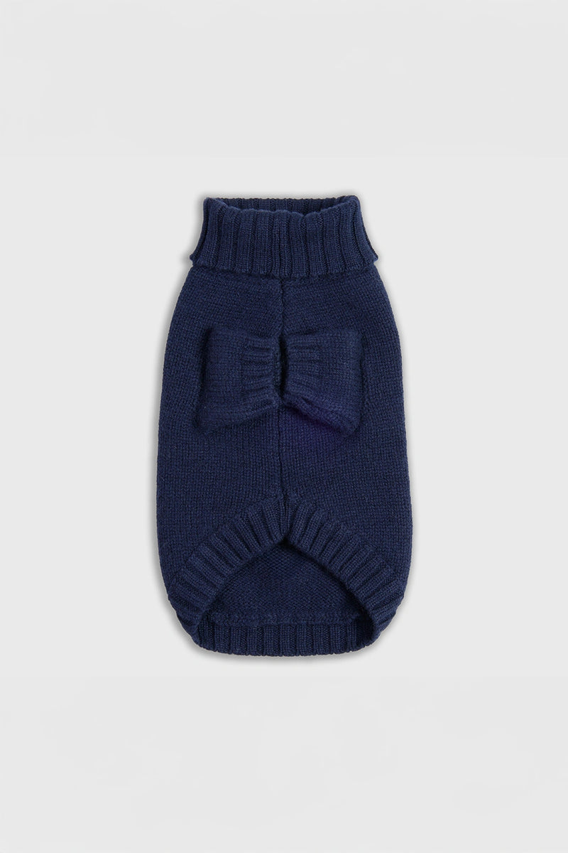 Maglia doggy in lana e cachemire blu women Twinies - 2