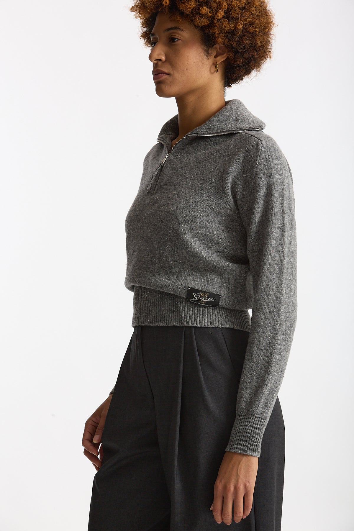 Maglia con zip grigio women Grifoni - 3