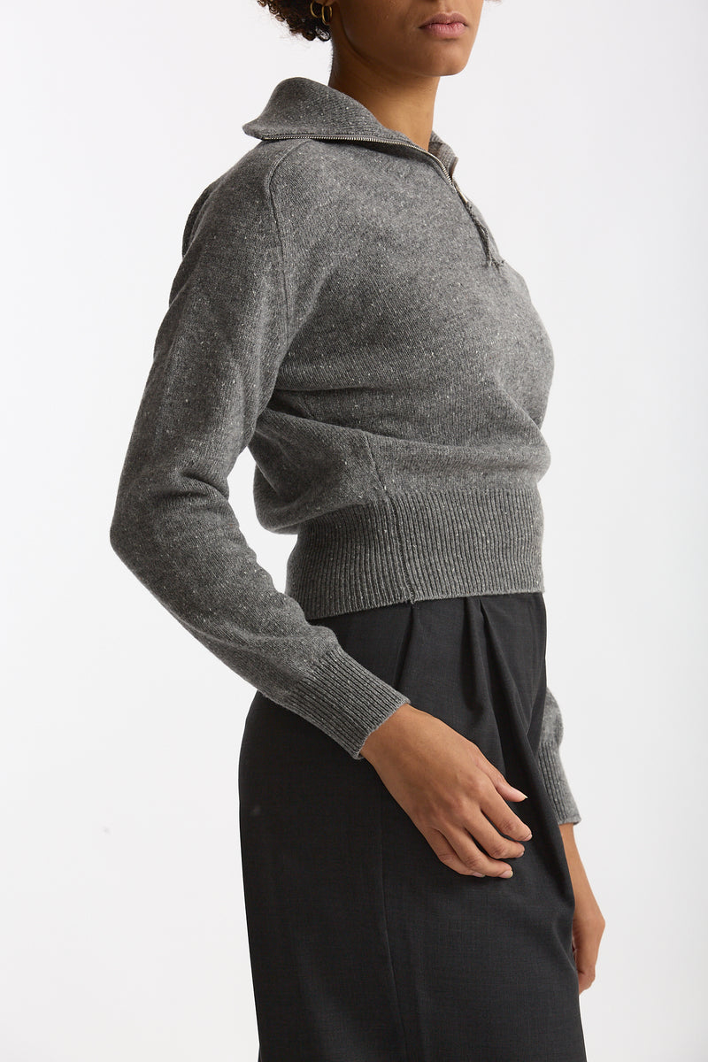 Maglia con zip grigio women Grifoni - 1