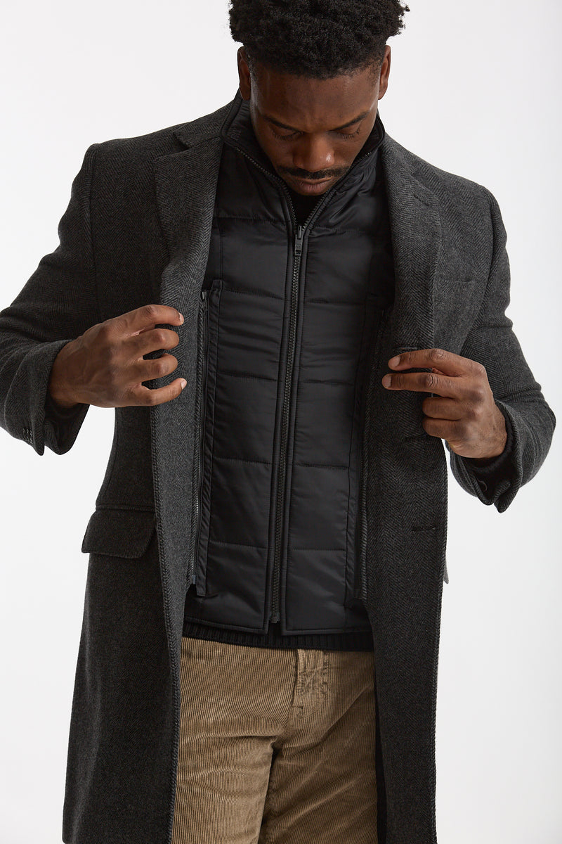 Cappotto monopetto double coat spigato grigio men Fay - 5