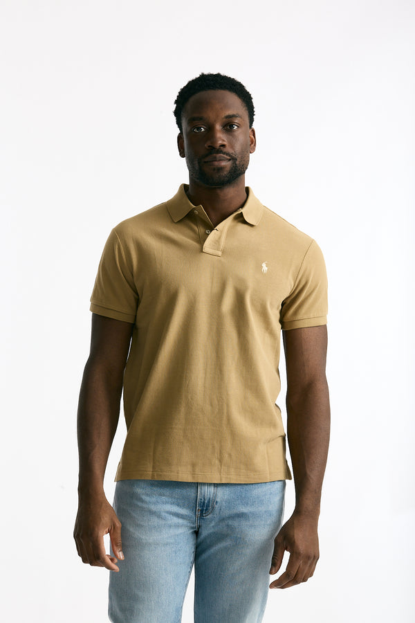 Polo in cotone piquet cammello men Polo ralph lauren