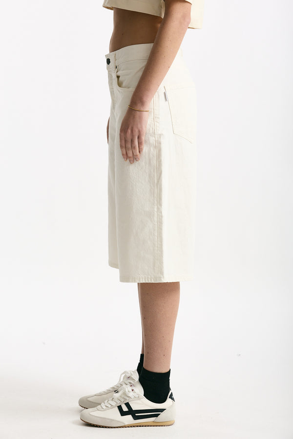 Bermuda in cotone e lino vita alta women Haikure