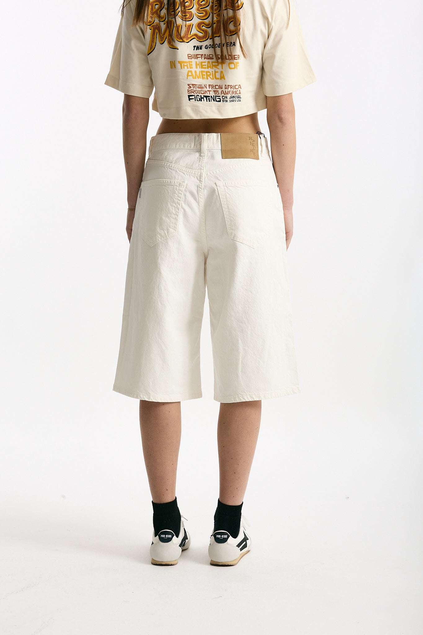 Bermuda in cotone e lino vita alta women Haikure - 3