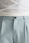 Pantalone azzurro Cotone e lino men Incotex - 5