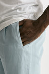 Pantalone azzurro Cotone e lino men Incotex - 6