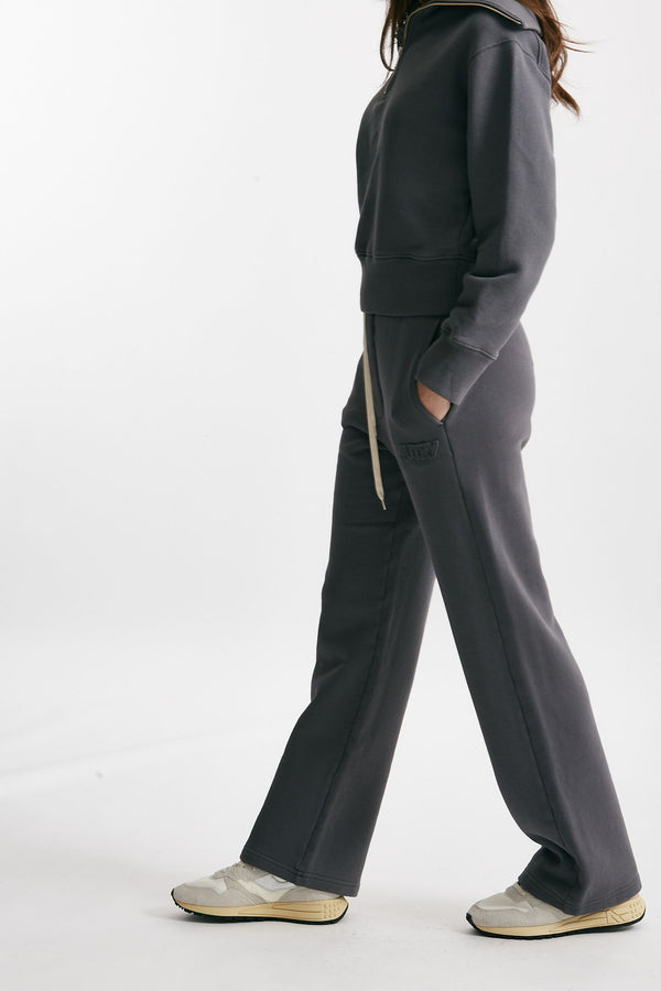 pantalone in felpa vita alta antracite women Autry
