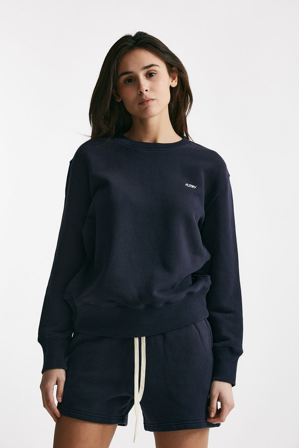 felpa girocollo blu women Autry