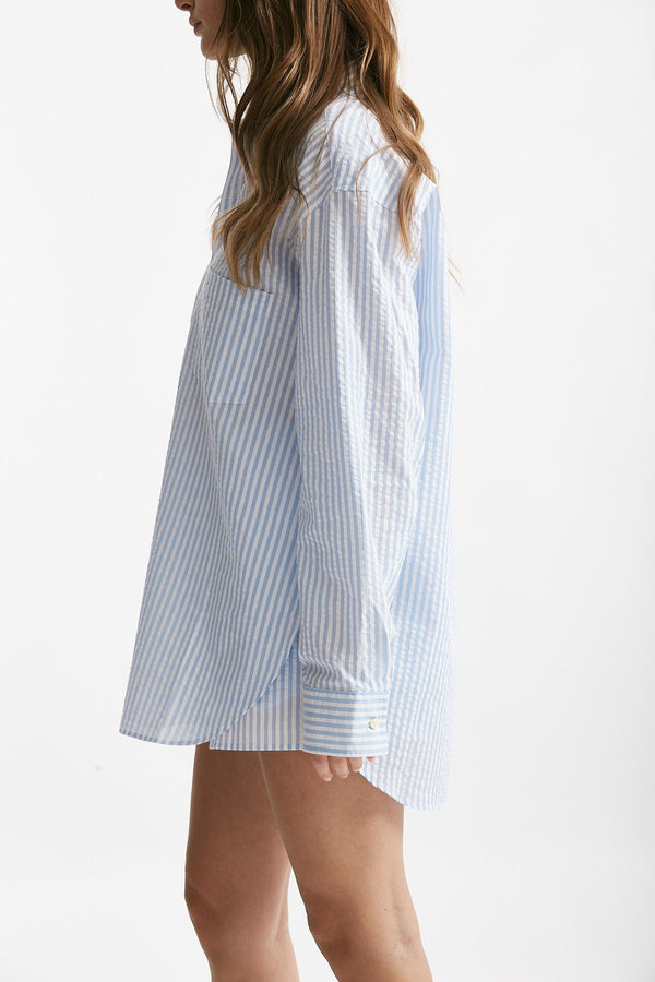completo over rigato bianco e azzurro women The andamane