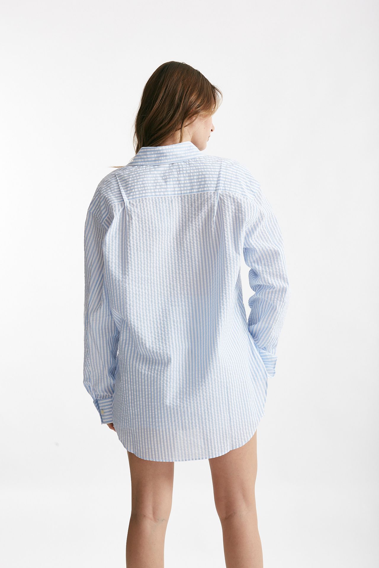 completo over rigato bianco e azzurro women The andamane - 3
