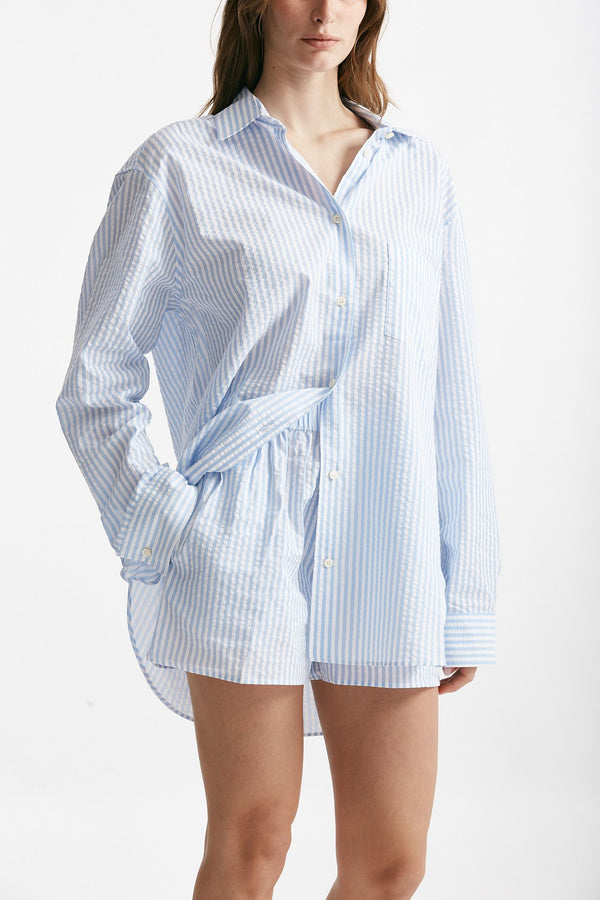 completo over rigato bianco e azzurro women The andamane