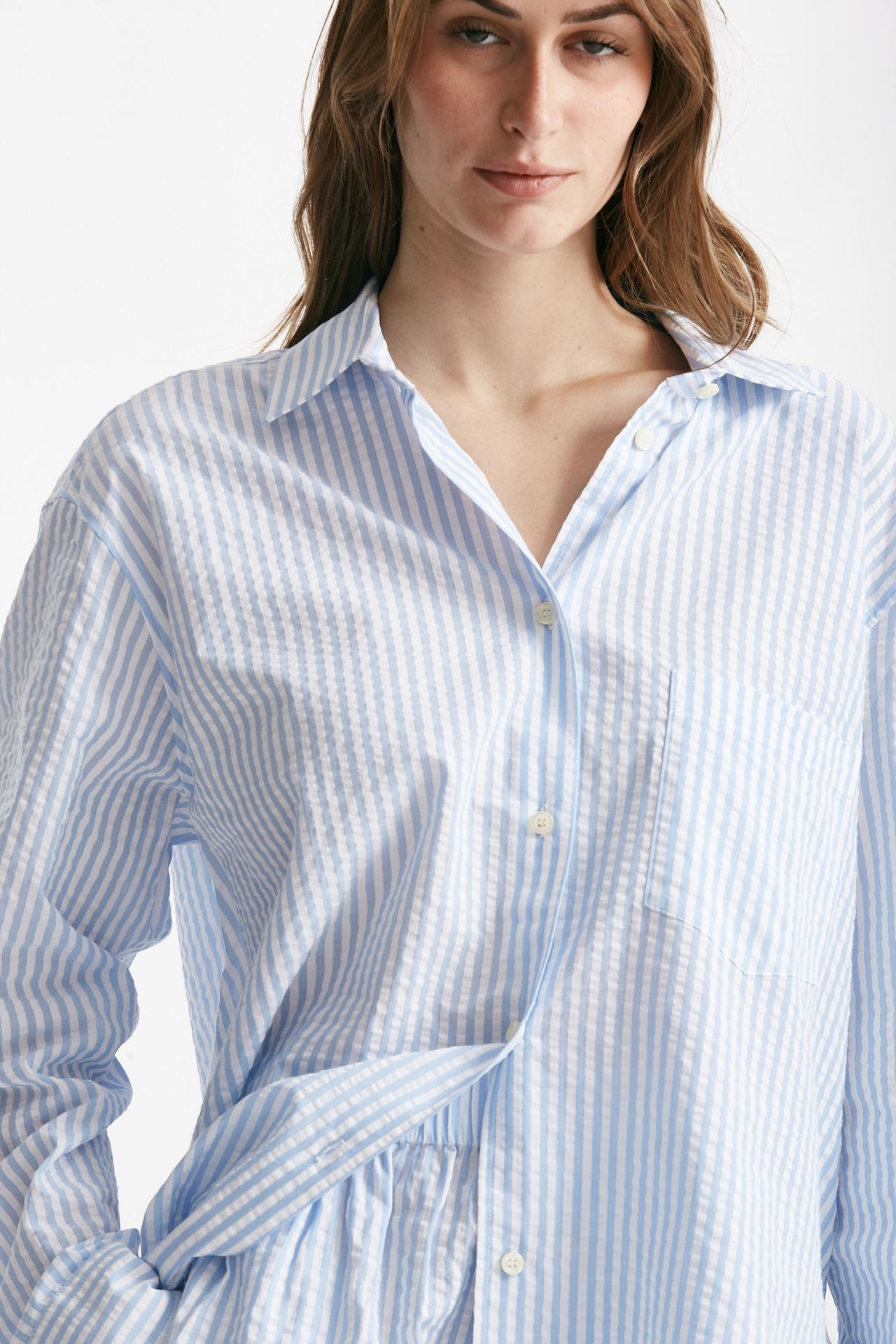 completo over rigato bianco e azzurro women The andamane - 4