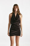 abito satin corto cioccolato women The andamane - 1