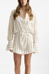 abito camicia rigato bianco e cammello women The andamane - 1