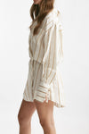 abito camicia rigato bianco e cammello women The andamane - 2