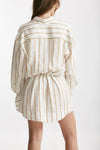 abito camicia rigato bianco e cammello women The andamane - 3
