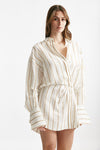 abito camicia rigato bianco e cammello women The andamane - 4