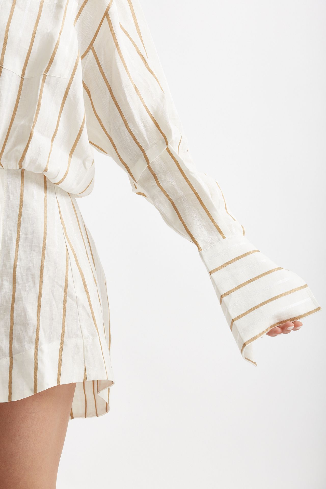 abito camicia rigato bianco e cammello women The andamane - 6
