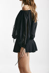 jumpsuit scollata in mussola di cotone nero women The andamane - 2