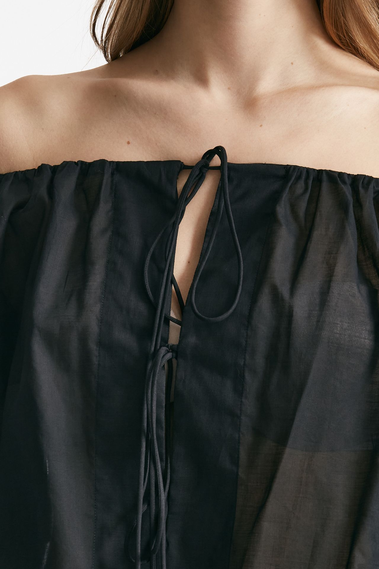 jumpsuit scollata in mussola di cotone nero women The andamane - 5