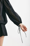 jumpsuit scollata in mussola di cotone nero women The andamane - 6