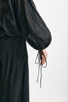 camicia scollata in mussola di cotone nero women The andamane - 5
