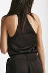 top scollato satin cioccolato women The andamane - 3