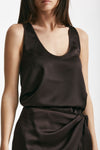 top scollato satin cioccolato women The andamane - 4