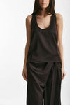 top scollato satin cioccolato women The andamane - 5