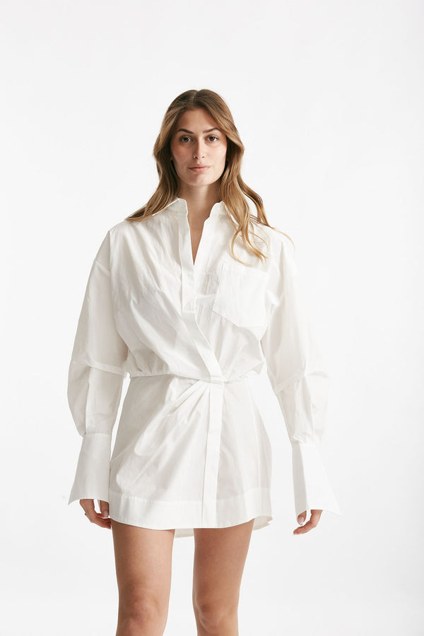 abito camicia misto cotone bianco women The andamane
